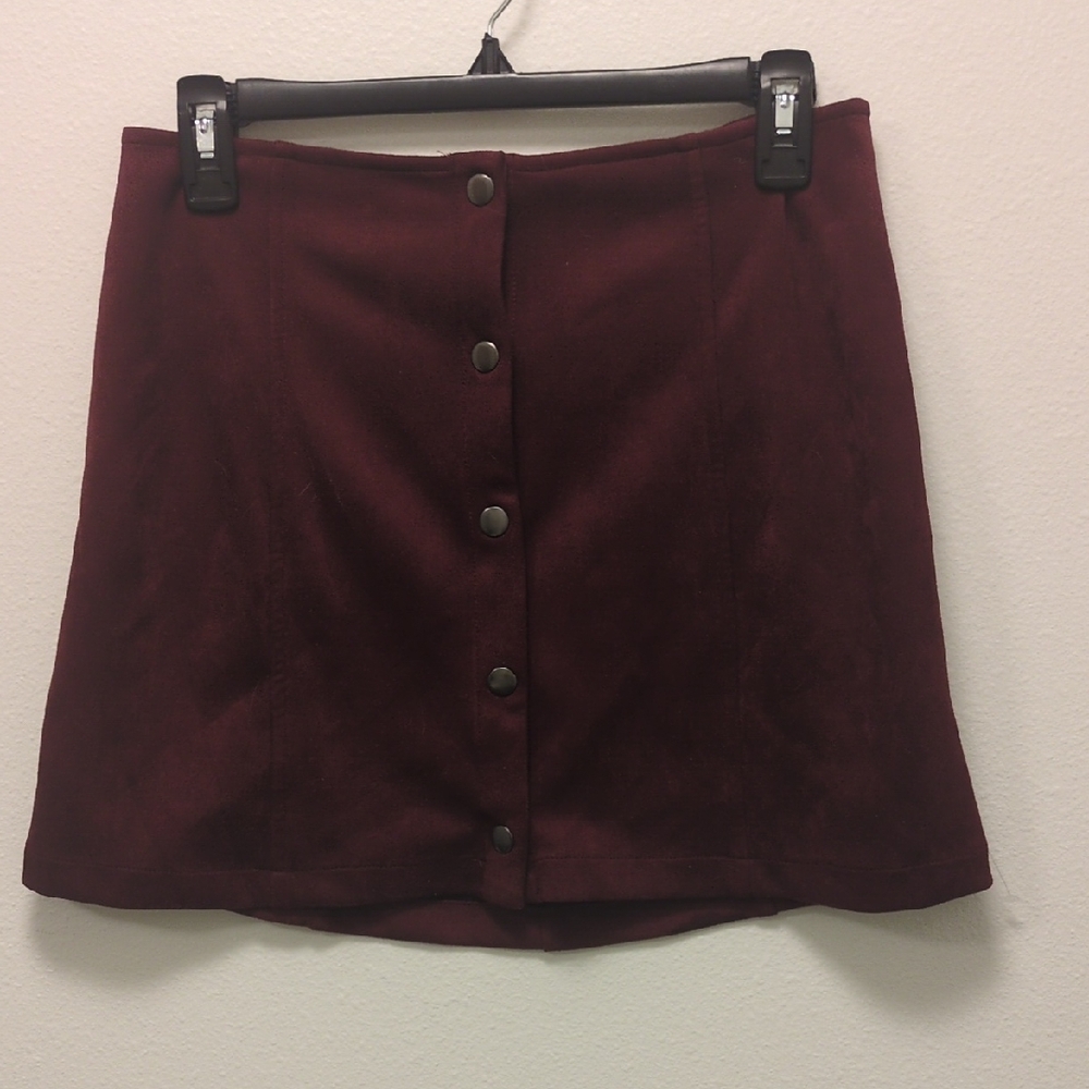Get the Ultimate Fall Look with Jack BB Dakota's Cranberry Faux Suede Mini Skirt